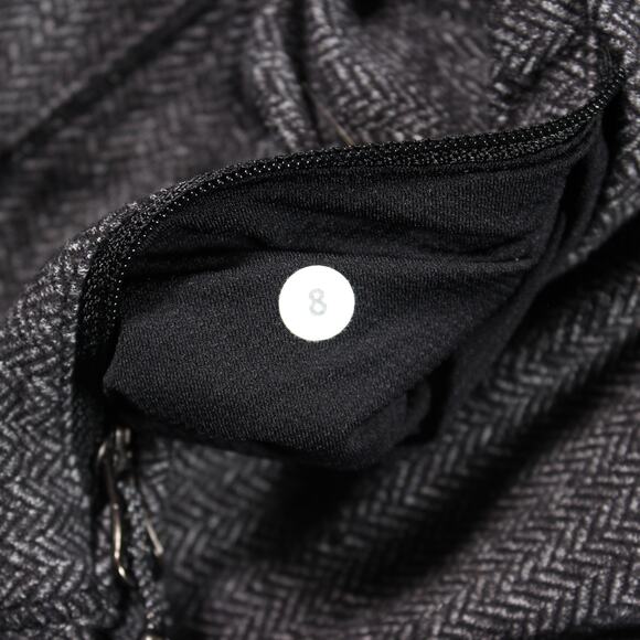 Lululemon 1/2 Zip Pullover Womens 8 Gray Herringbone Thumbholes Cuffins - Picture 10 of 10